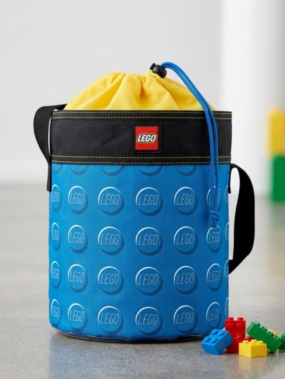 LEGO Cinch Bucket Organizer Bag, Blue Toy Storage Cube
